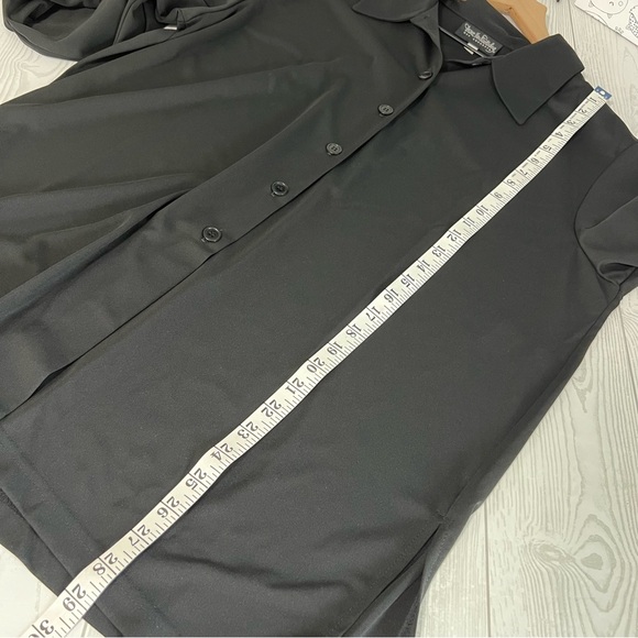 Diane Von Furstenberg DVF Concepts Black Button Up Blouse - Picture 3 of 9